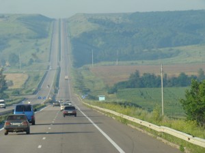 Zvlnená krajina pred Odesou.