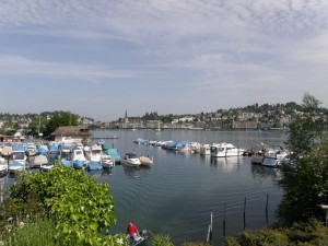 Jazero Vierwaldstätter a v pozadí mesto Luzern.